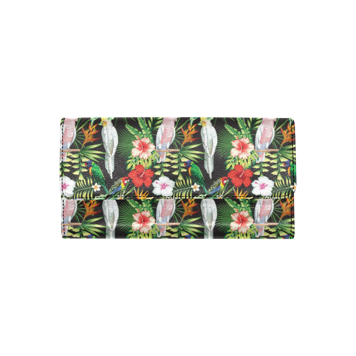 Tropical Flower Pattern Print Design TF03 Women's Trifold Wallet