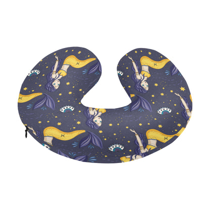 Pisces Pattern Print Design A04 U-Shaped Travel Neck Pillow