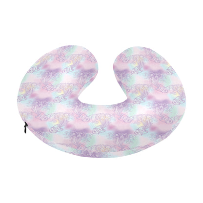 Aquarius Zodiac Pattern Print Design 01 U-Shaped Travel Neck Pillow