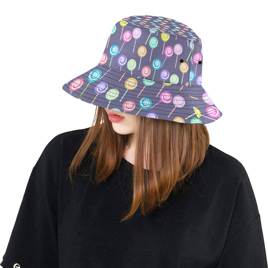 Lollipop Pattern Print Design LL03 Unisex Bucket Hat
