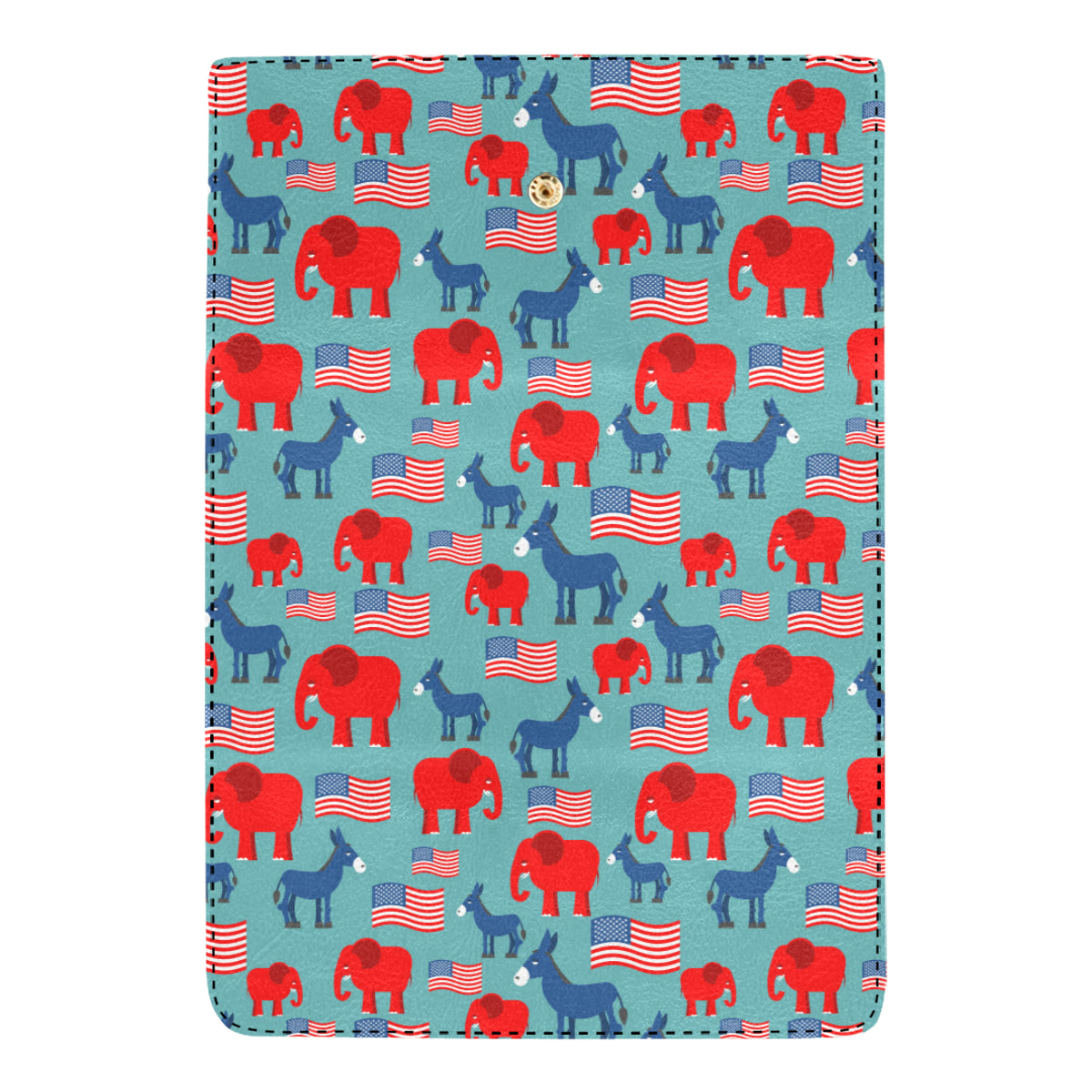 Donkey Red Elephant Pattern Print Design 03 Women's Trifold Wallet