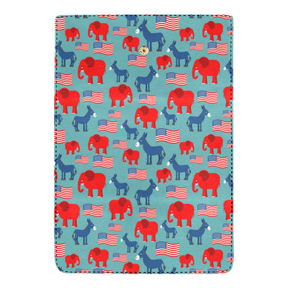 Donkey Red Elephant Pattern Print Design 03 Women's Trifold Wallet