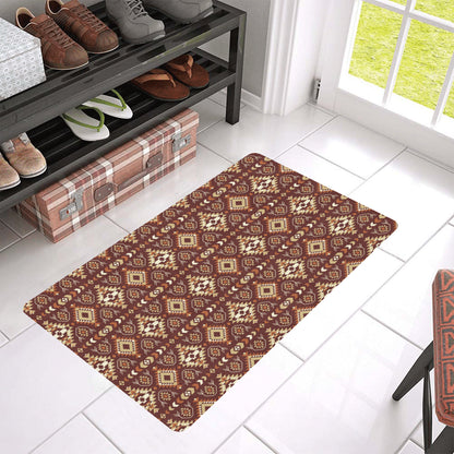 Navajo Native Color Print Pattern Rubber Doormat