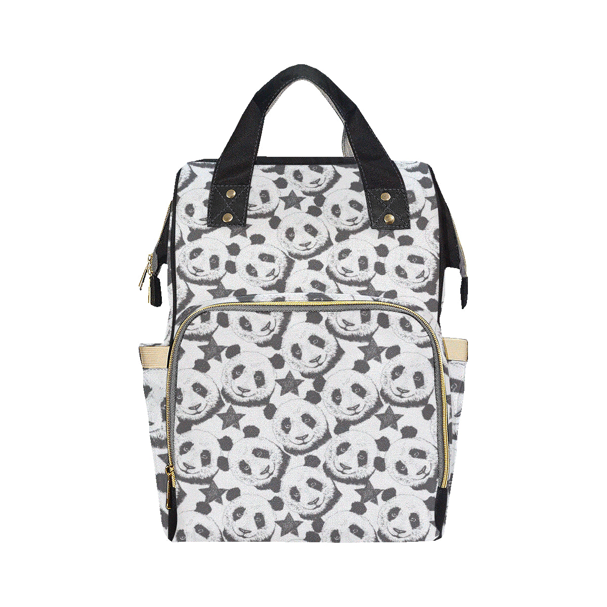 Panda Pattern Print Design A02 Diaper Bag Backpack