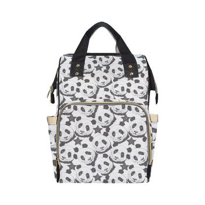 Panda Pattern Print Design A02 Diaper Bag Backpack