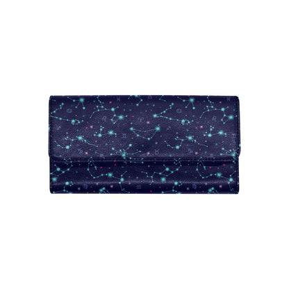 Constellation Pattern Print Design 01 Women's Trifold Wallet