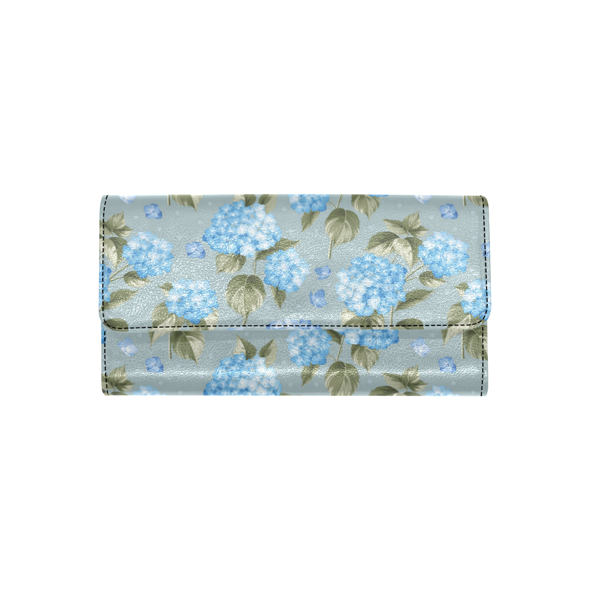 Hydrangea Pattern Print Design 01 Women's Trifold Wallet