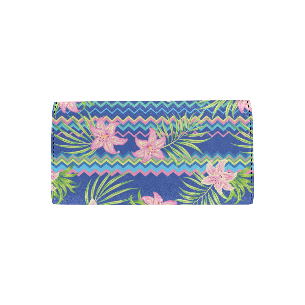 Lily Pattern Print Design LY015 Women's Trifold Wallet