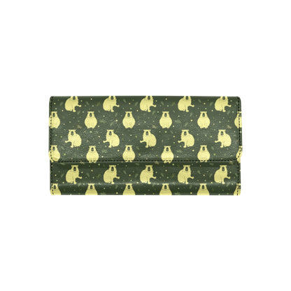 Capybara Pattern Print Design 03 Women's Trifold Wallet