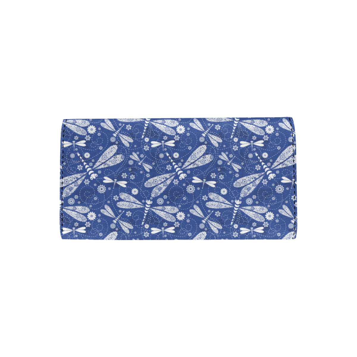 Dragonfly Pattern Print Design 03 Women's Trifold Wallet