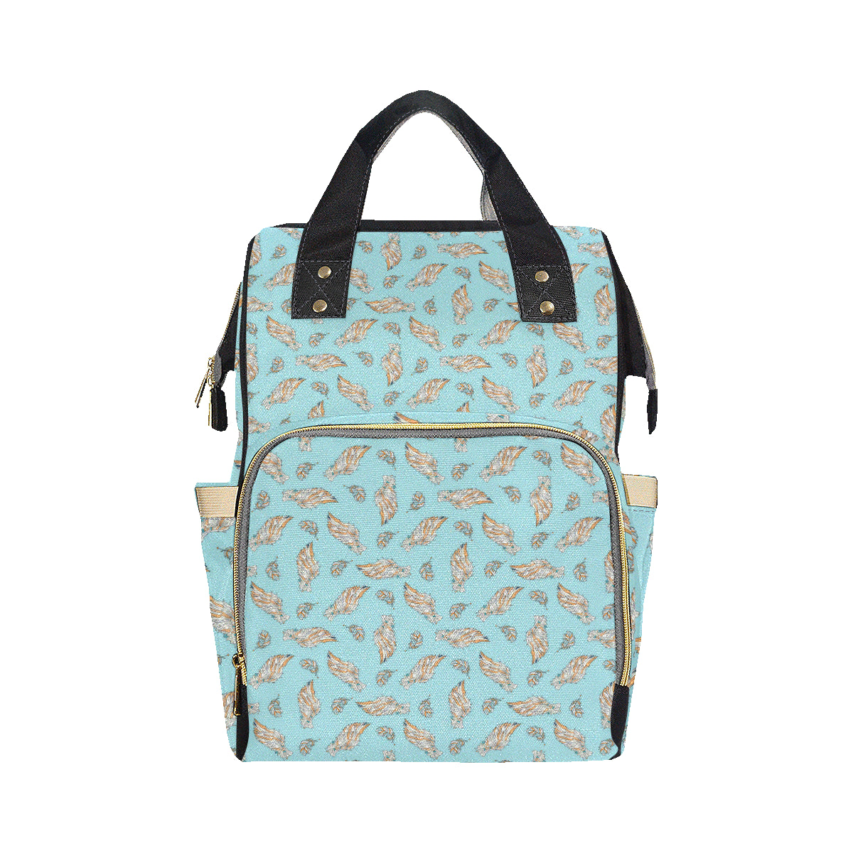 Angel Wings Pattern Print Design 03 Diaper Bag Backpack