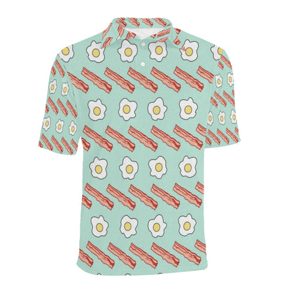 Bacon Sausage Pattern Print Design 01 Men Polo Shirt