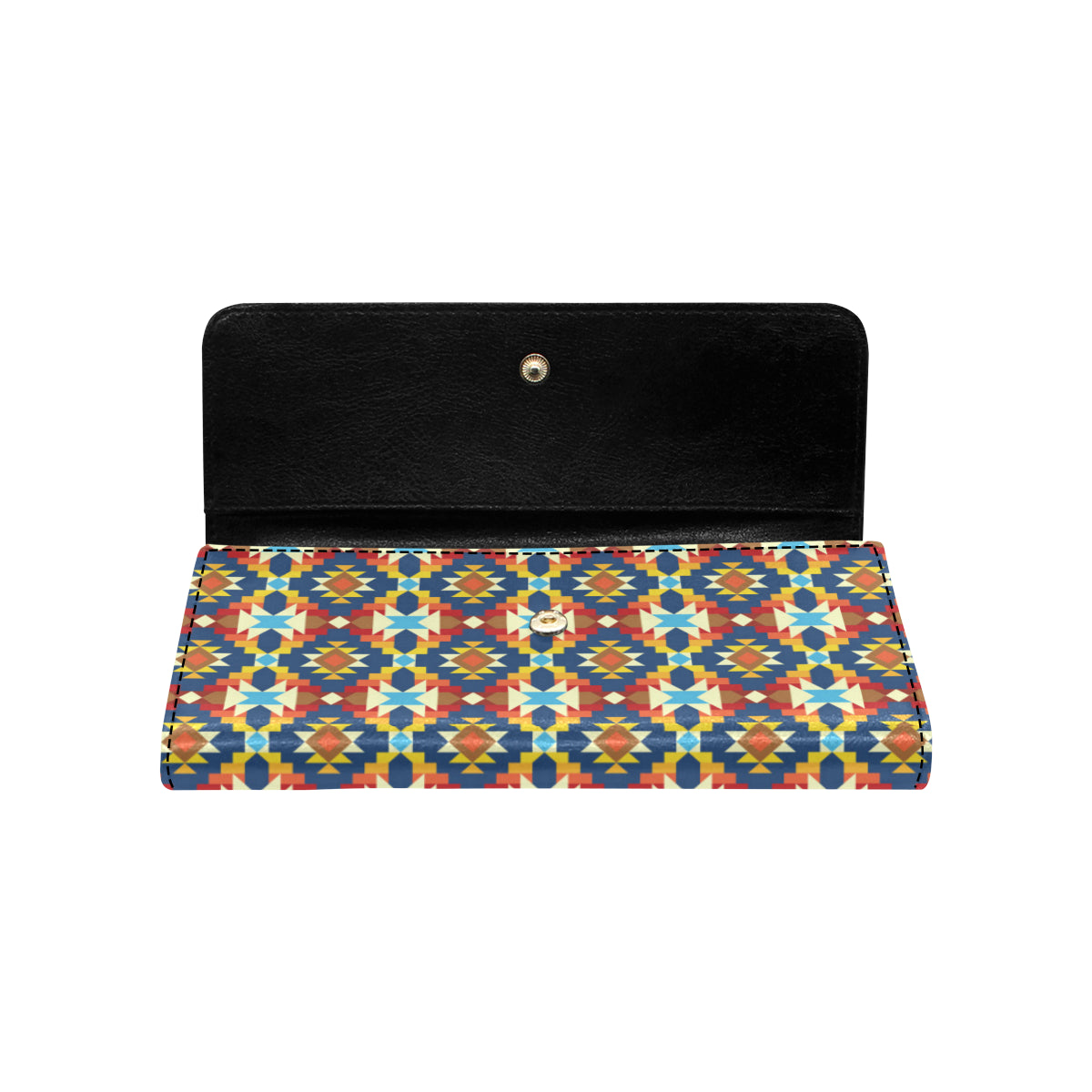 Aztec Pattern Print Design 01 Women's Trifold Wallet