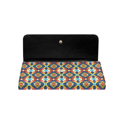 Aztec Pattern Print Design 01 Women's Trifold Wallet
