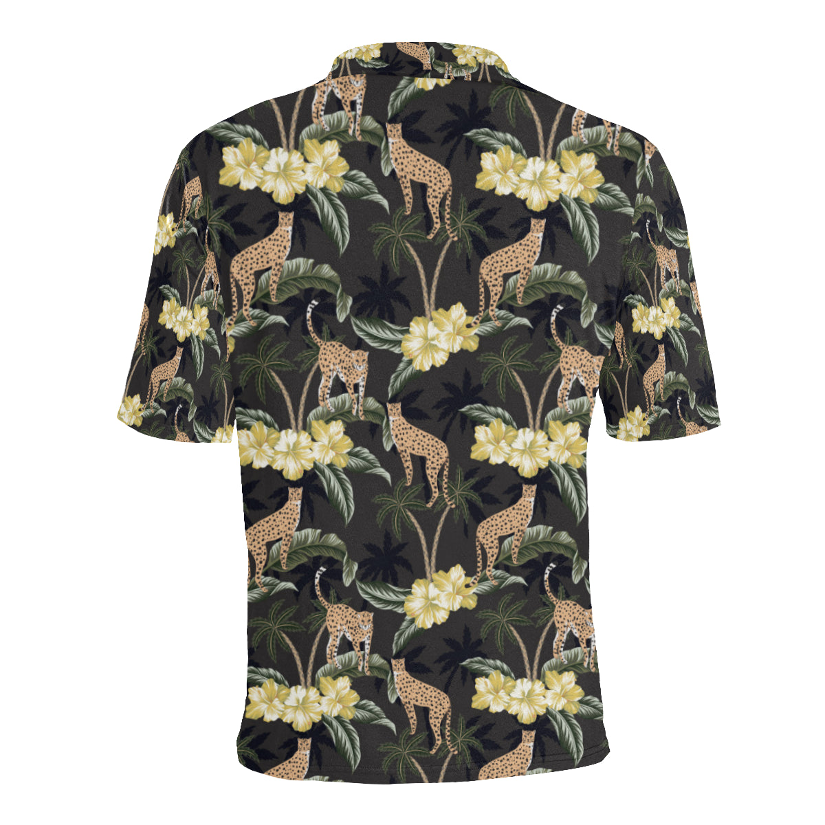 Cheetah Pattern Print Design 04 Men Polo Shirt
