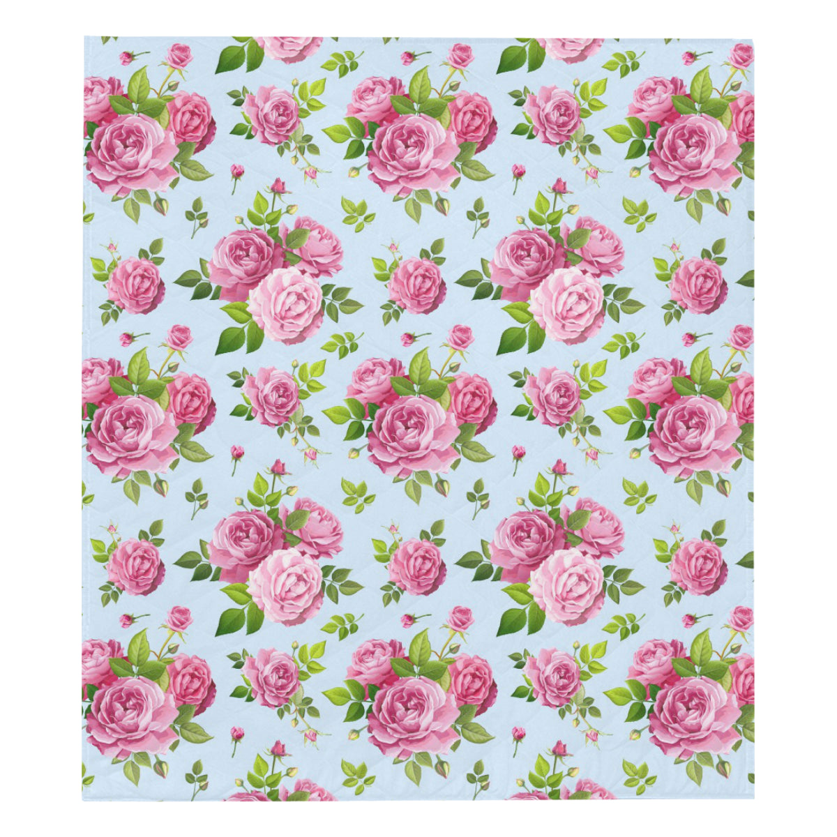 Rose Pink Pattern Print Design RO08 Premium Quilt
