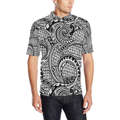 Polynesian Tribal Pattern Men Polo Shirt