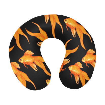 Goldfish Pattern Print Design 03 U-Shaped Travel Neck Pillow