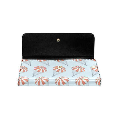 Skydiving Pattern Print Design 01 Women's Trifold Wallet