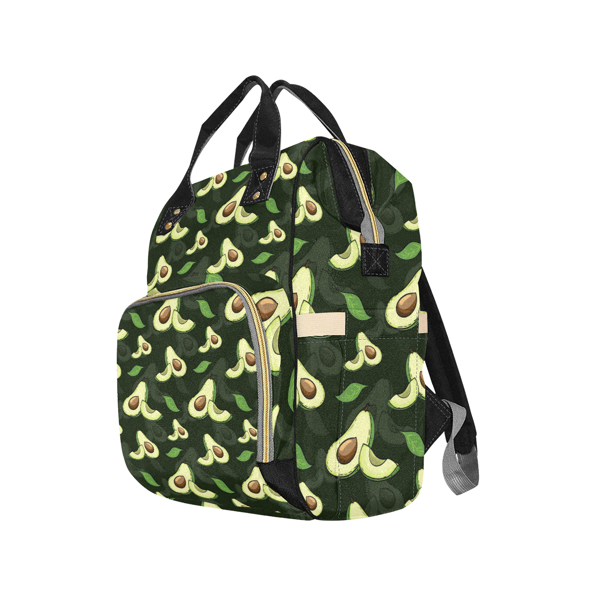 Avocado Pattern Print Design AC07 Diaper Bag Backpack