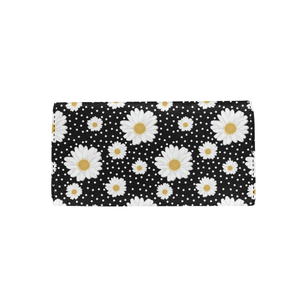 Daisy Pattern Print Design DS02 Women's Trifold Wallet