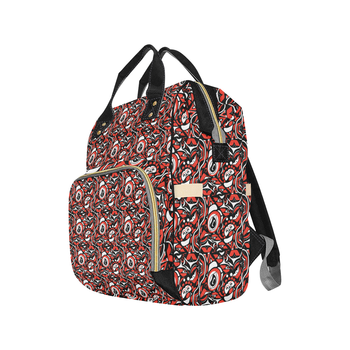 Native North American Themed Print Diaper Bag Backpack