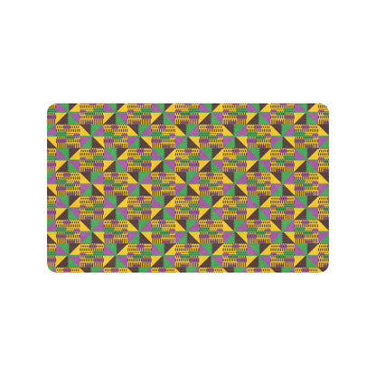 Kente Triangle Design African Print Rubber Doormat
