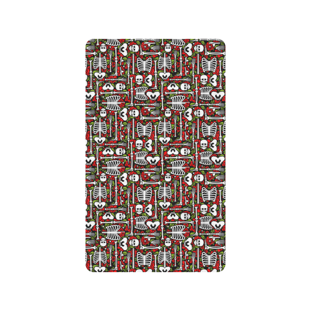 Skeleton Pattern Print Rubber Doormat