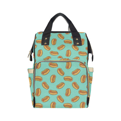 Hot Dog Pattern Print Design 04 Diaper Bag Backpack