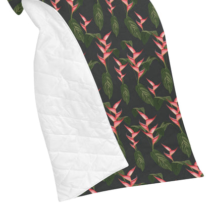Heliconia Pattern Print Design HL07 Premium Quilt