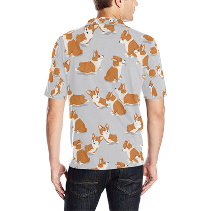 Pembroke Welsh Corgis Pattern Print Design A04 Men Polo Shirt