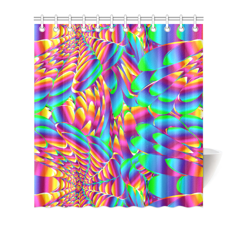 Psychedelic Trippy Pattern Shower Curtain