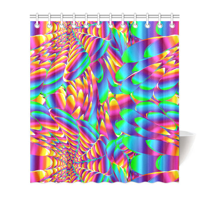 Psychedelic Trippy Pattern Shower Curtain