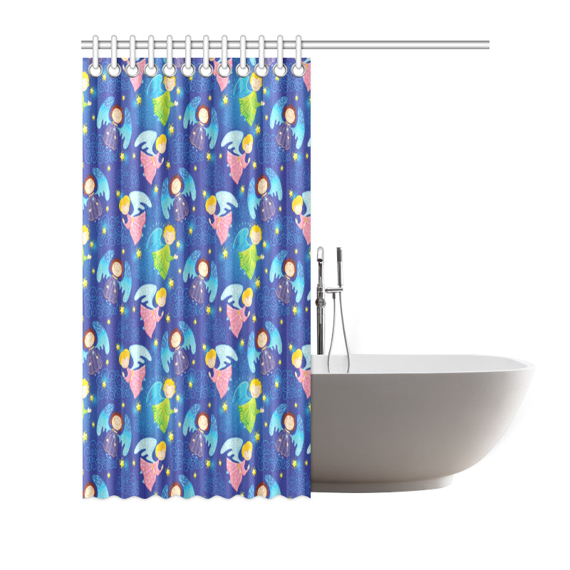 Angel Little Pattern Print Design 02 Shower Curtain