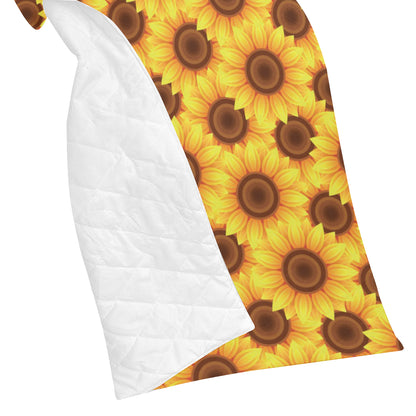 Sunflower Pattern Print Design SF07 Premium Quilt