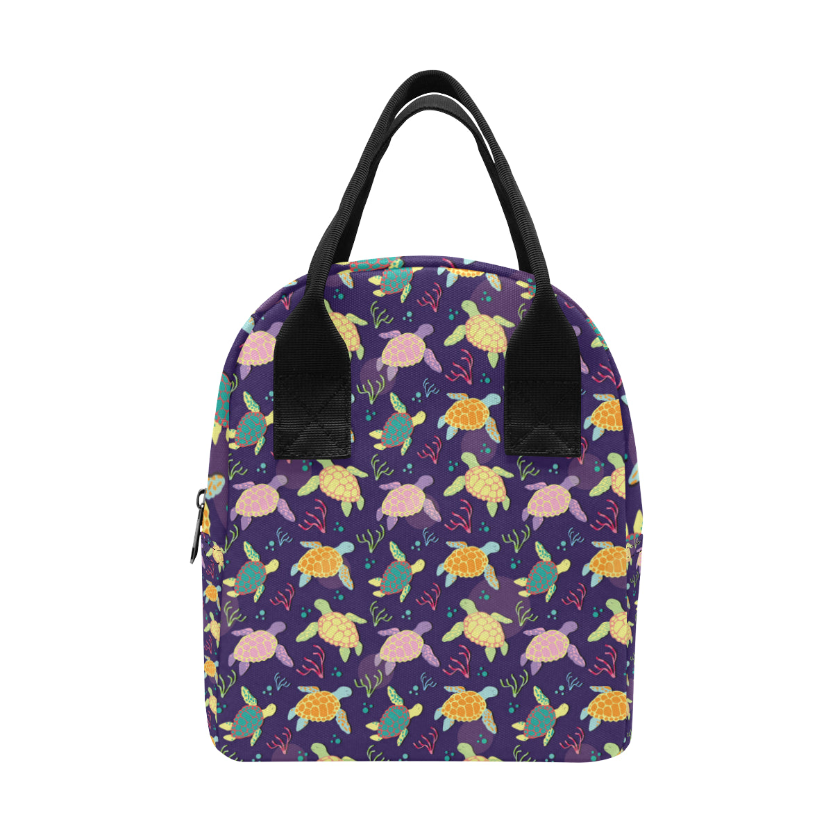 Sea Turtle Color Smile Insulated Lunch Bag