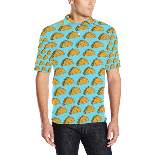 Taco Pattern Print Design TC03 Men Polo Shirt
