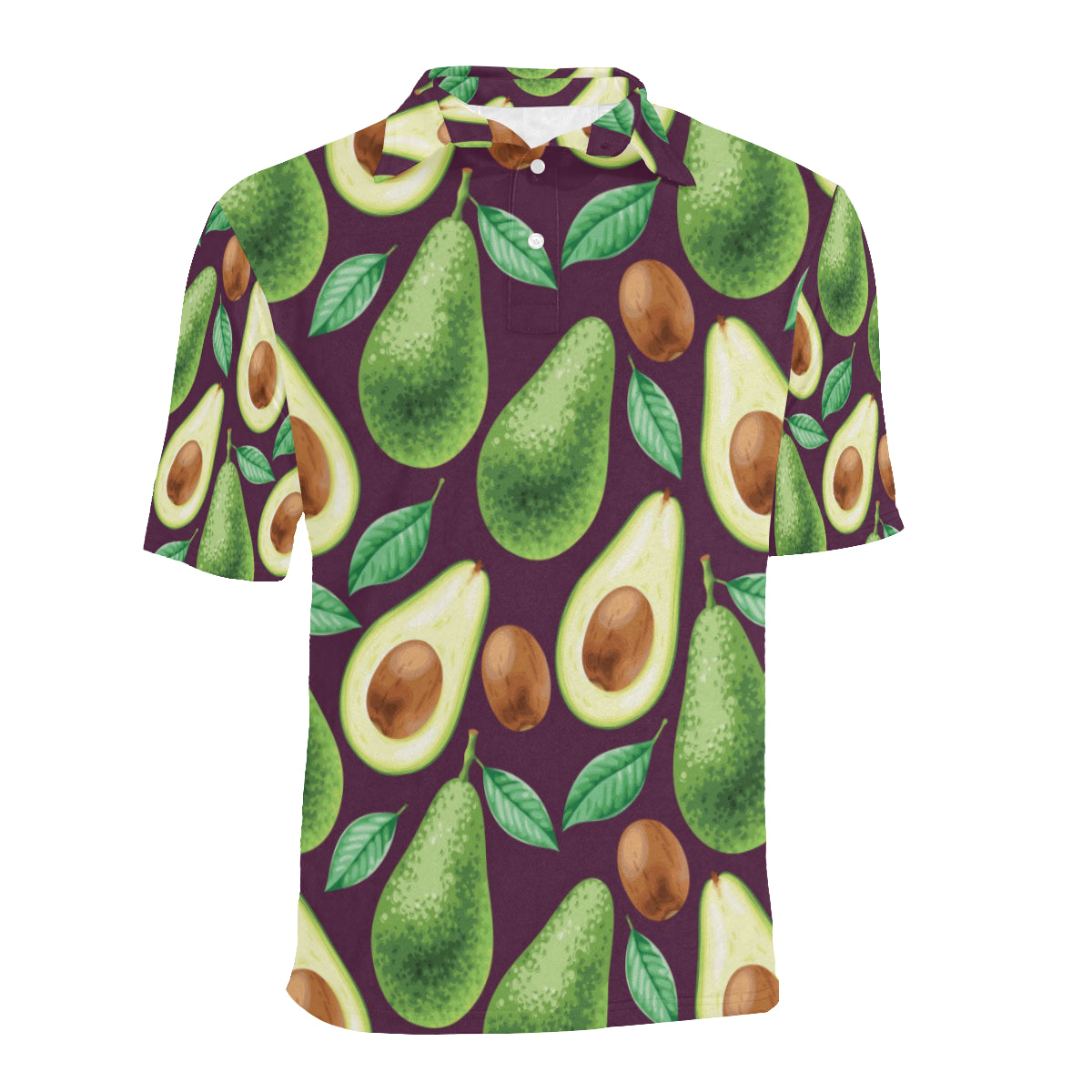 Avocado Pattern Print Design AC08 Men Polo Shirt