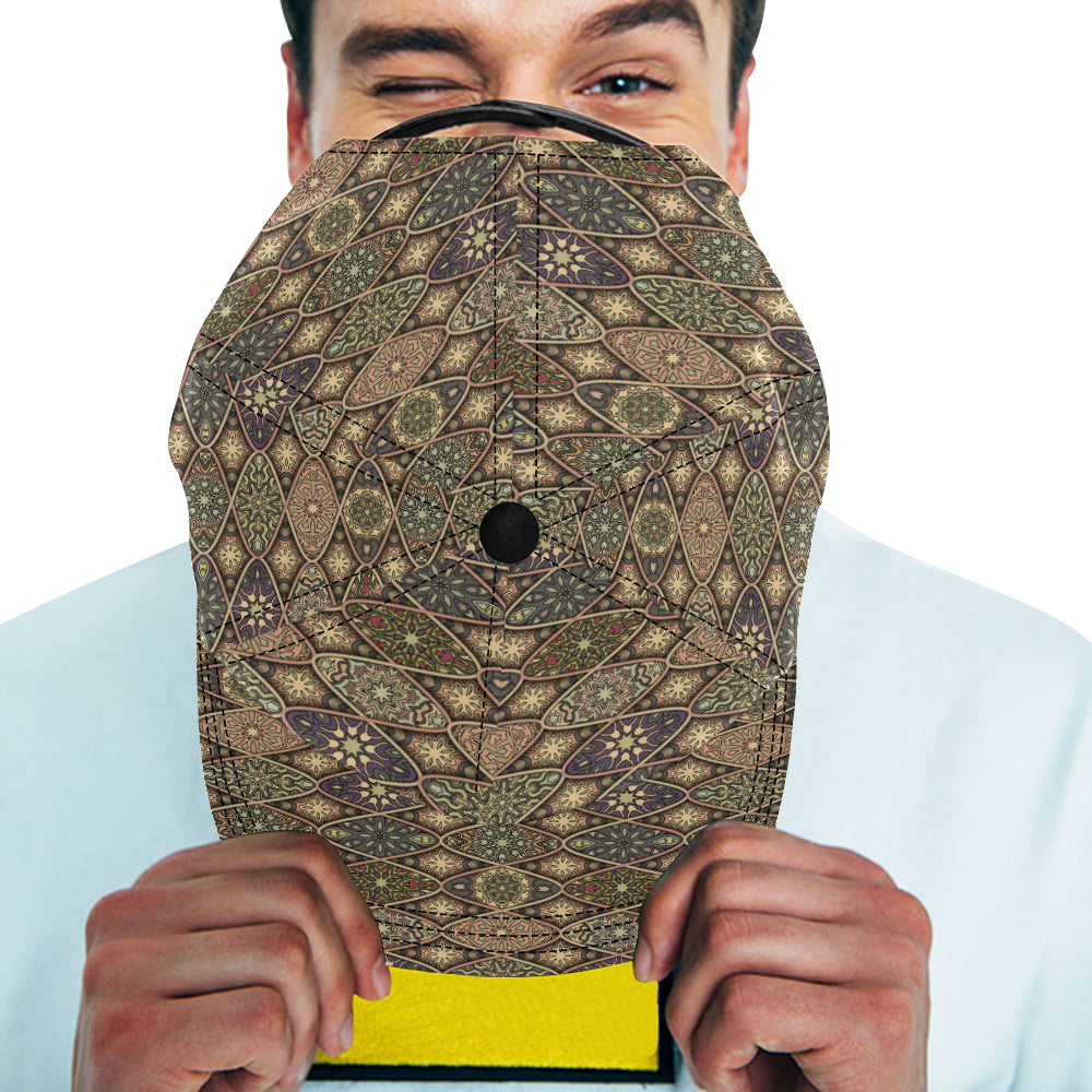 Mandala Motif Themed Design Print Snapback Cap