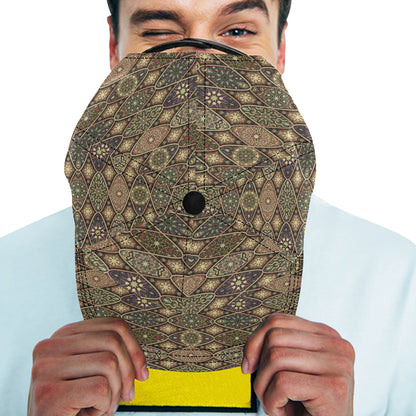 Mandala Motif Themed Design Print Snapback Cap