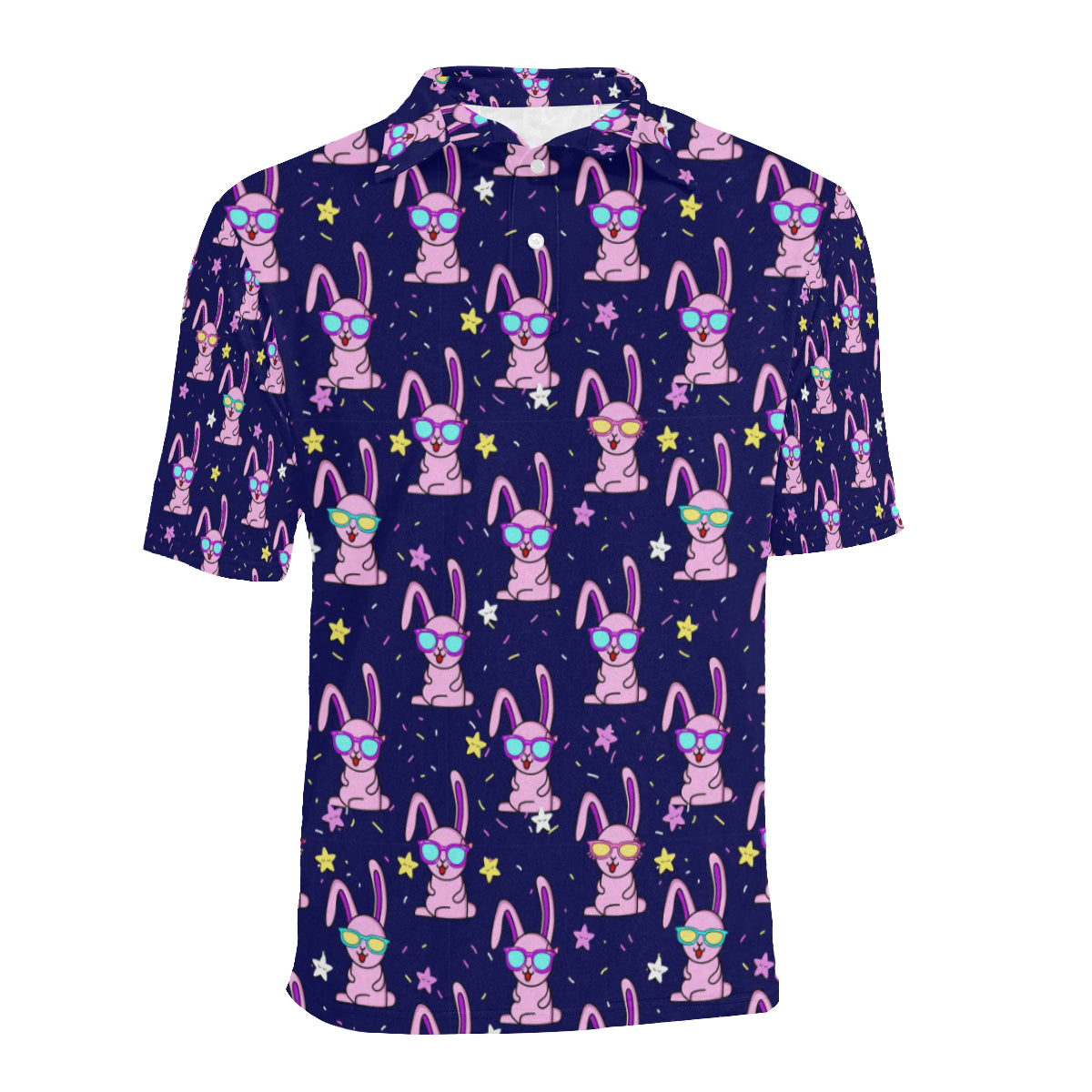 Rabbit Baby Pattern Print Design RB015 Men Polo Shirt