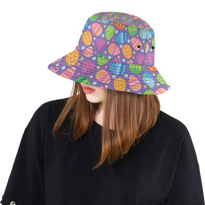 Easter Eggs Pattern Print Design RB010 Unisex Bucket Hat