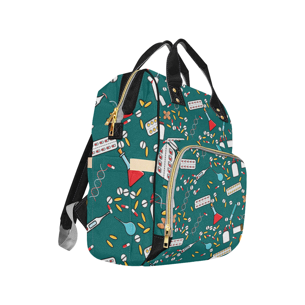 Nurse Pattern Print Design A05 Diaper Bag Backpack