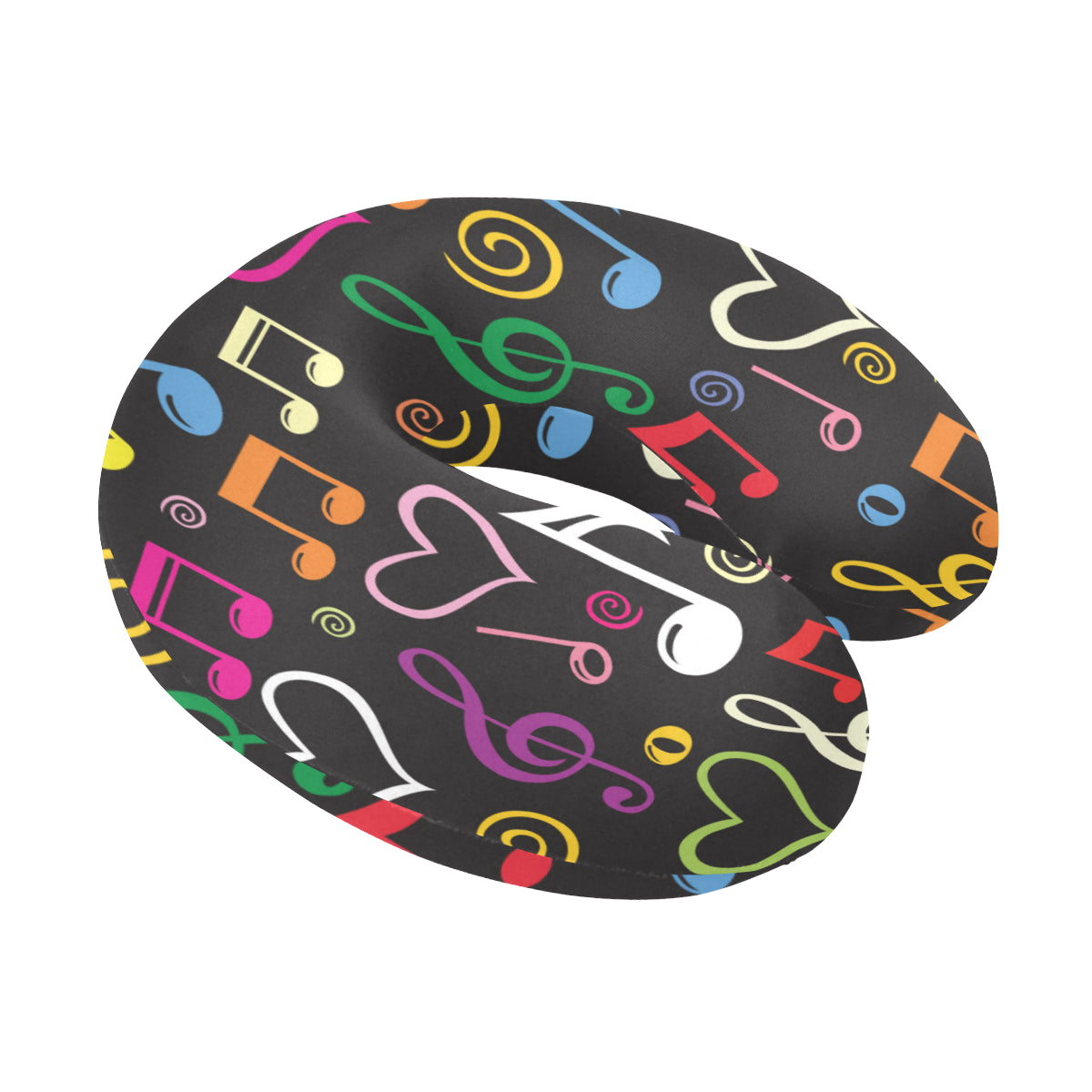 Music note Pattern Print Design A01 U-Shaped Travel Neck Pillow