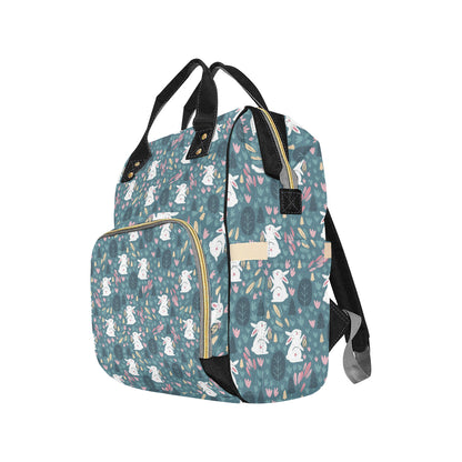 Rabbit Pattern Print Design RB013 Diaper Bag Backpack
