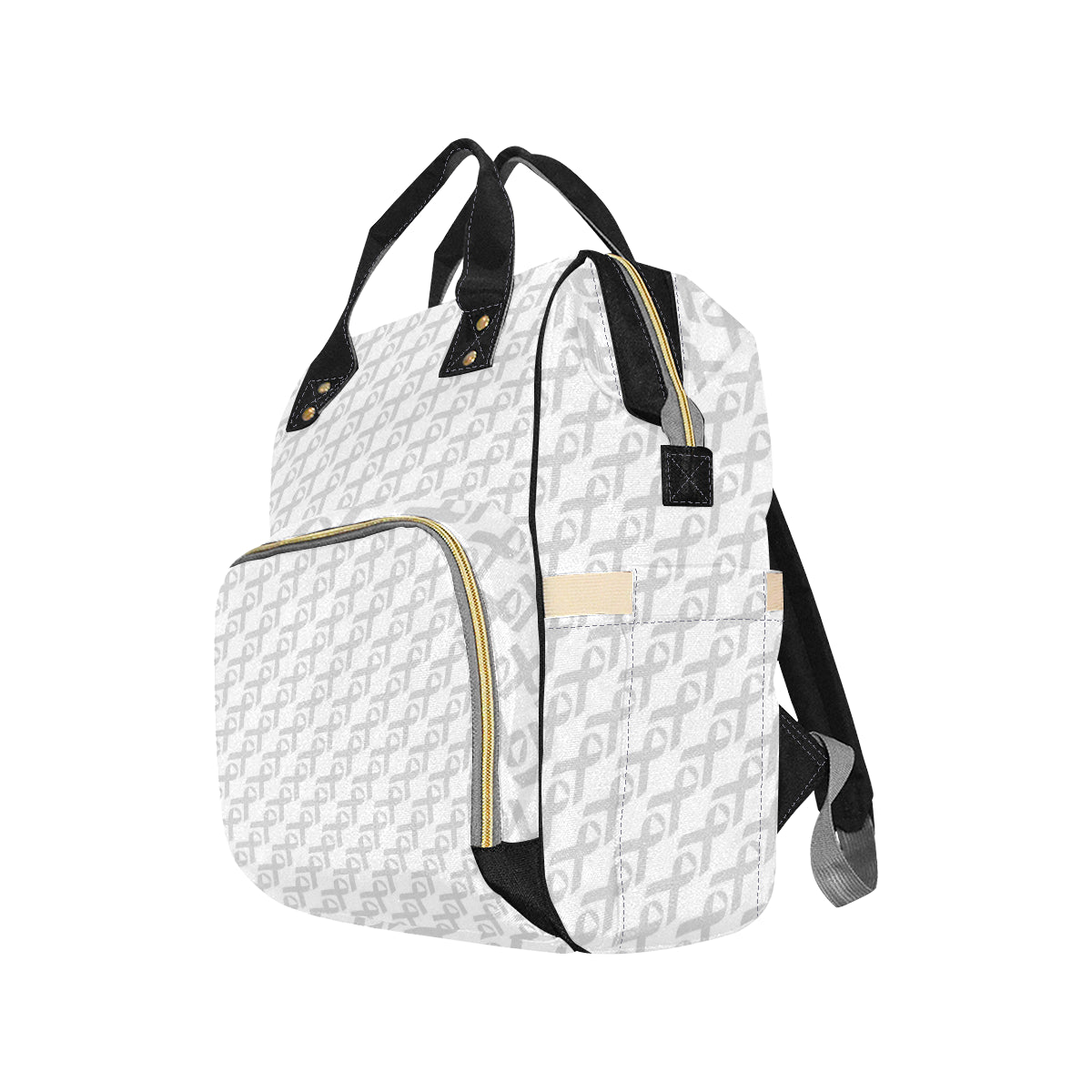 Brain cancer Pattern Print Design 02 Diaper Bag Backpack