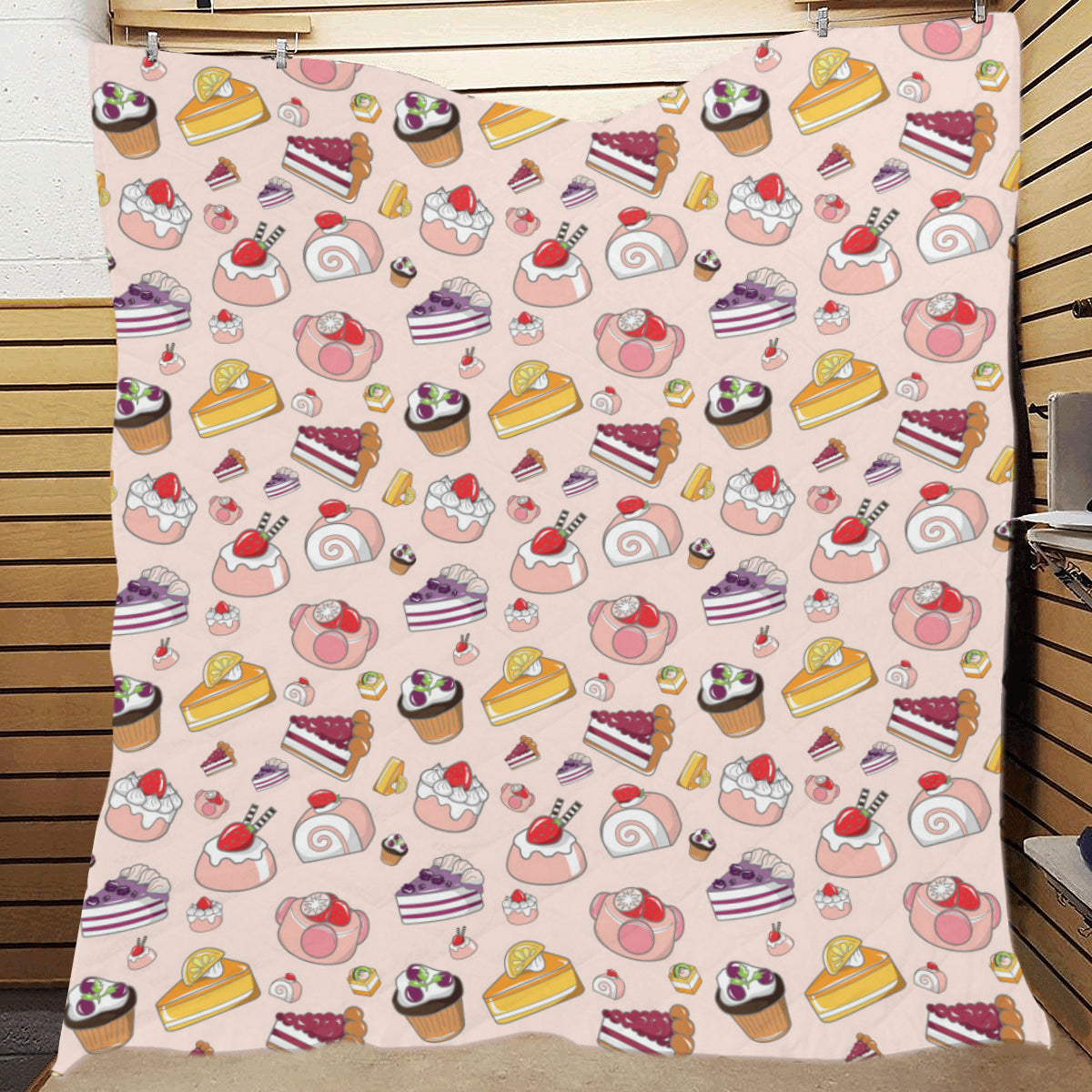 Cake Pattern Print Design 01 Premium Quilt