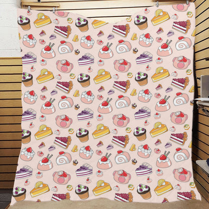 Cake Pattern Print Design 01 Premium Quilt