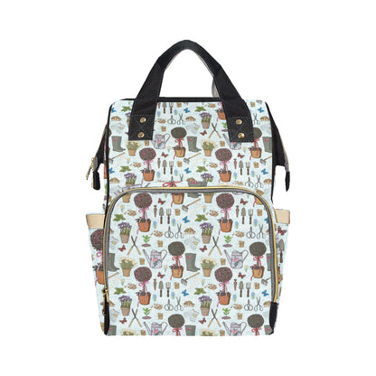 Gardening Pattern Print Design G01 Diaper Bag Backpack