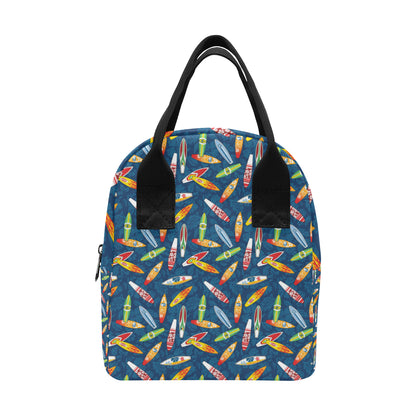 Surfboard Pattern Print Insulated Lunch Bag